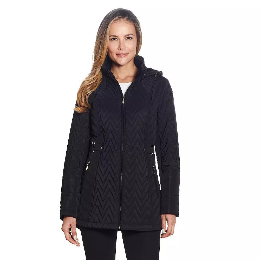 Womens Gallery Hooded Quilted Jacket Product Image