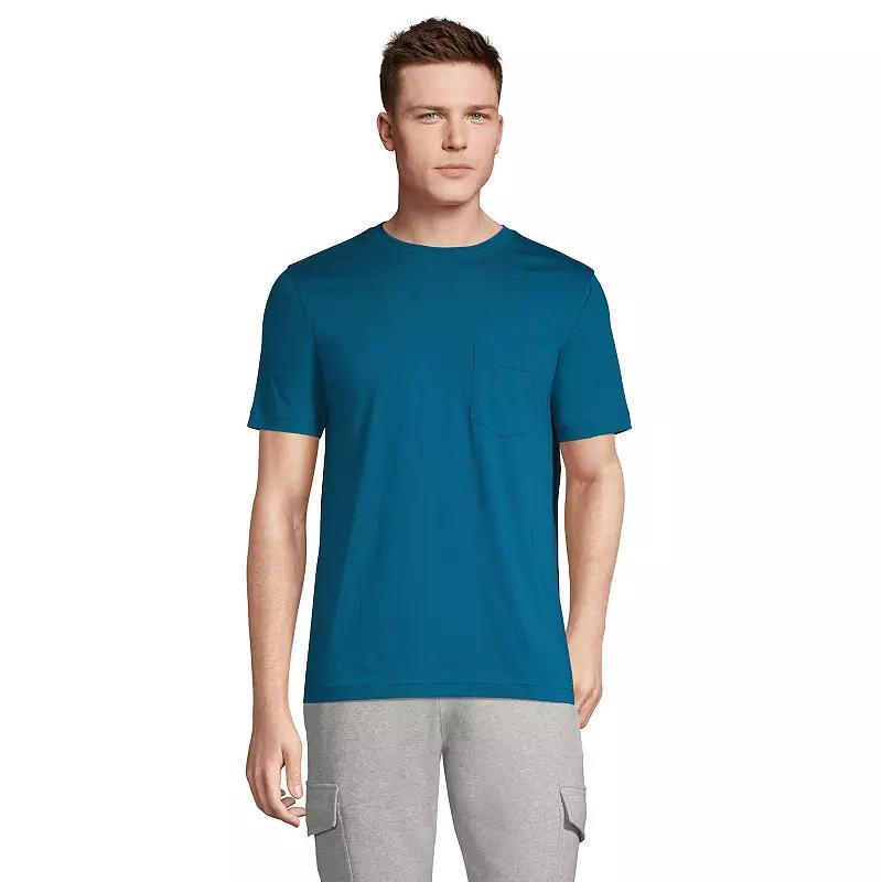 Men's Lands' End Supima Pocket Tee, Size: Medium, White Product Image