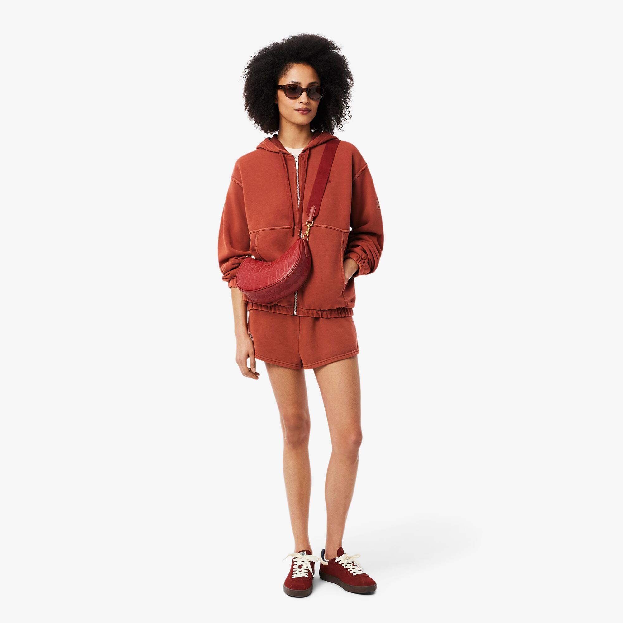 Oversized Wash Effect Zipped Sweatshirt Product Image
