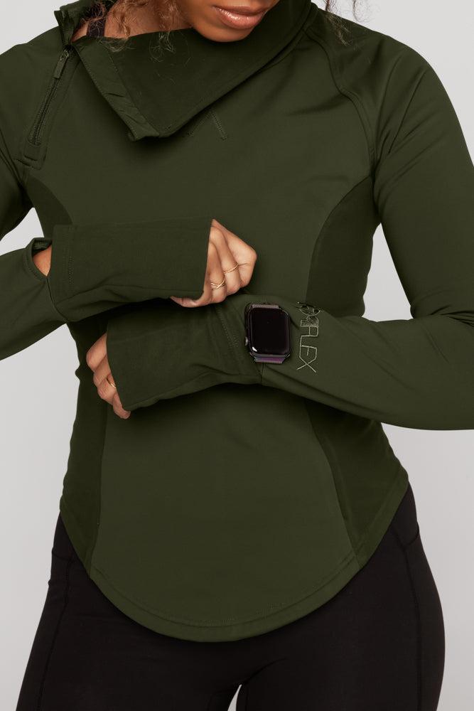 Chasing Pavements Mockneck Pullover - Grasshopper Product Image