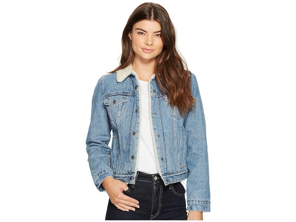 Levi's(r) Womens Original Sherpa Trucker Jacket Black) Women's Coat Product Image