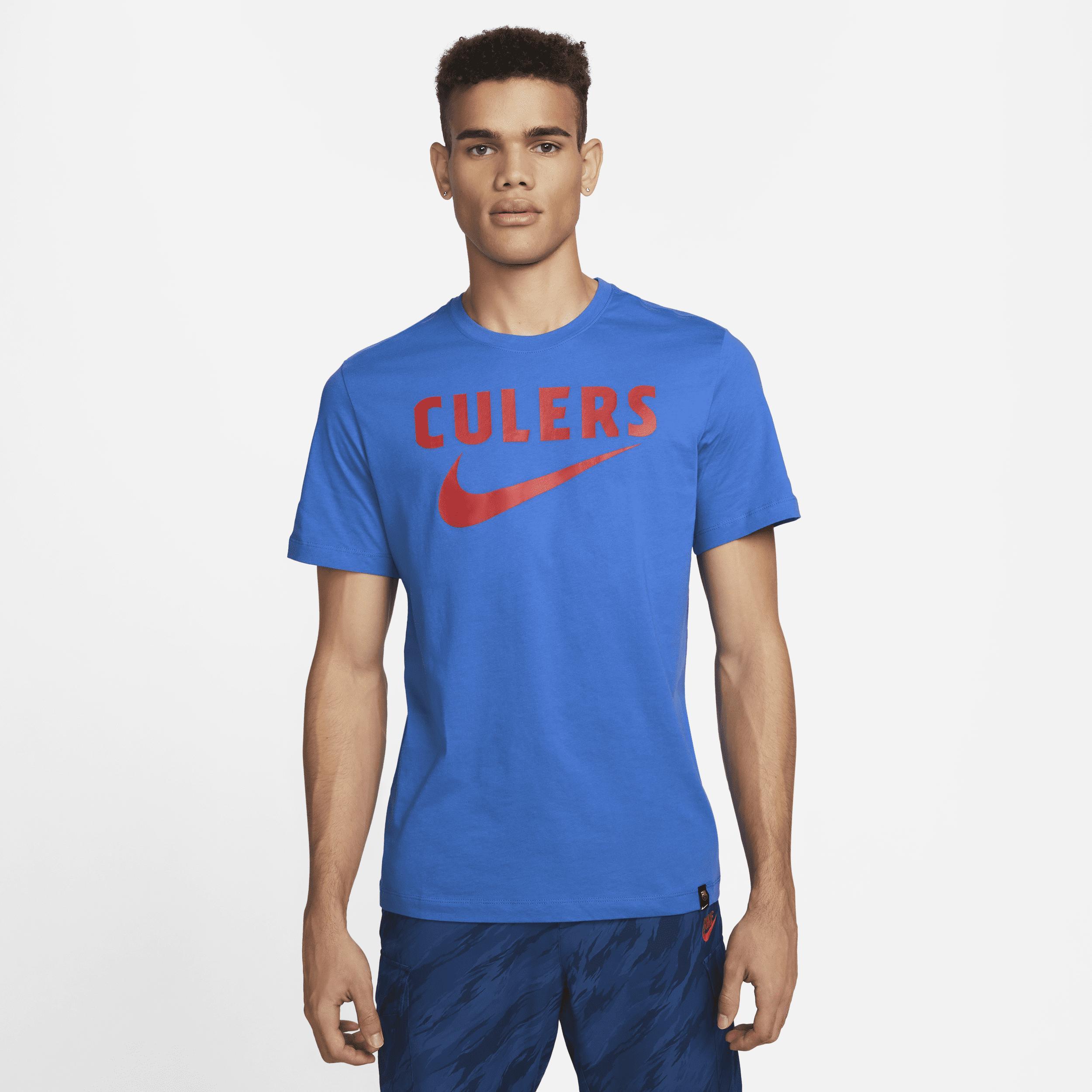 Men's Nike Blue Barcelona Swoosh T-Shirt, Size: Medium, Bar Blue Product Image