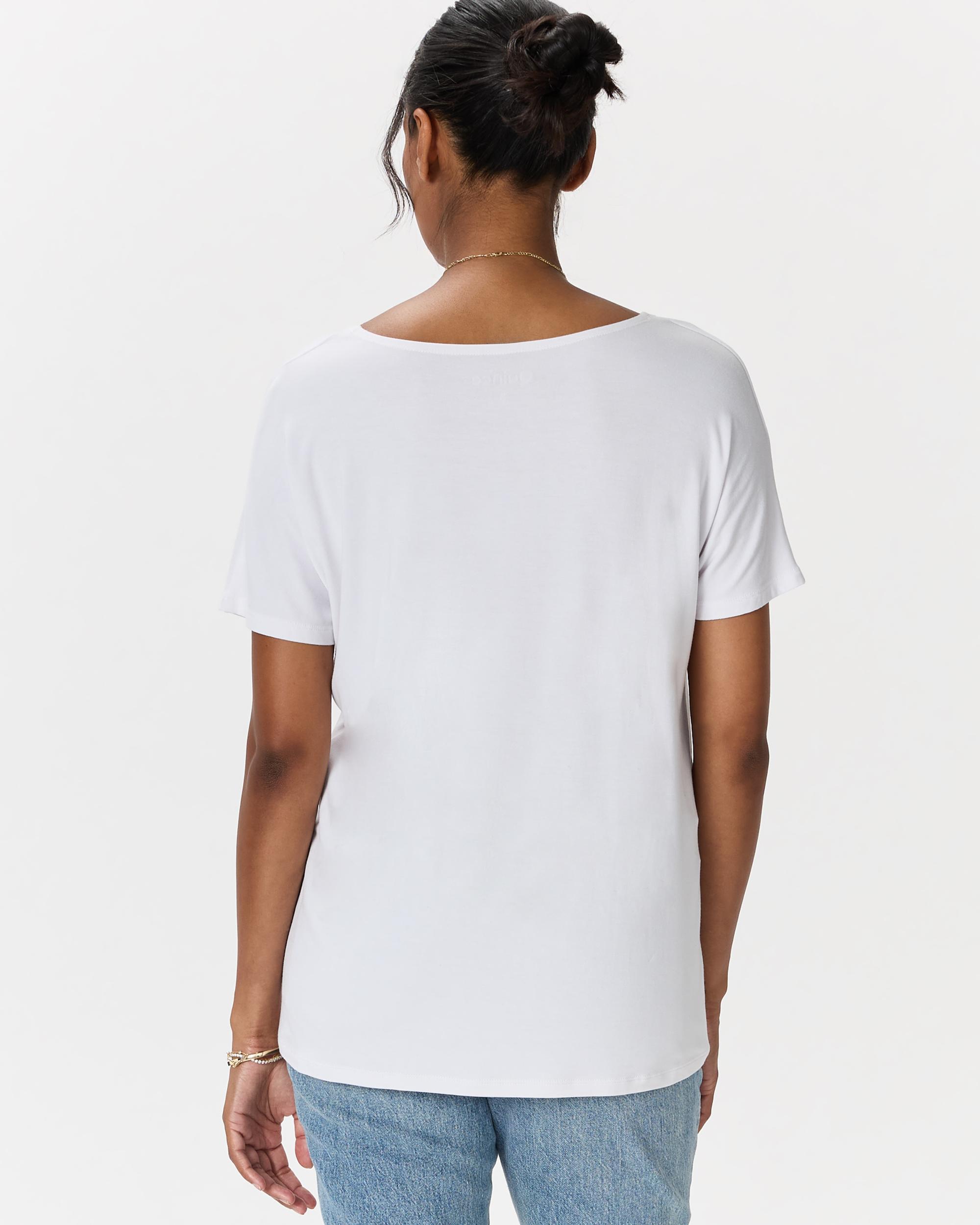 Quince | Women's Bamboo Jersey Maternity V-Neck T-Shirt Product Image