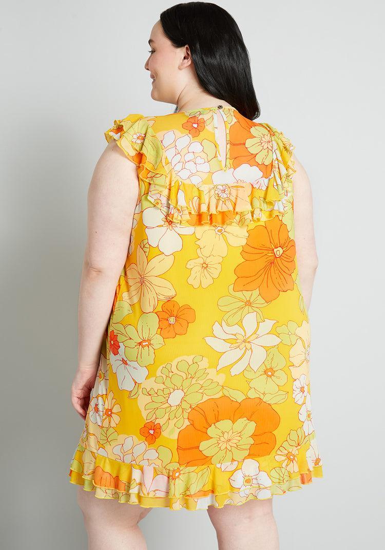 That Tropical 'Frilling' Mesh Mini Dress Product Image