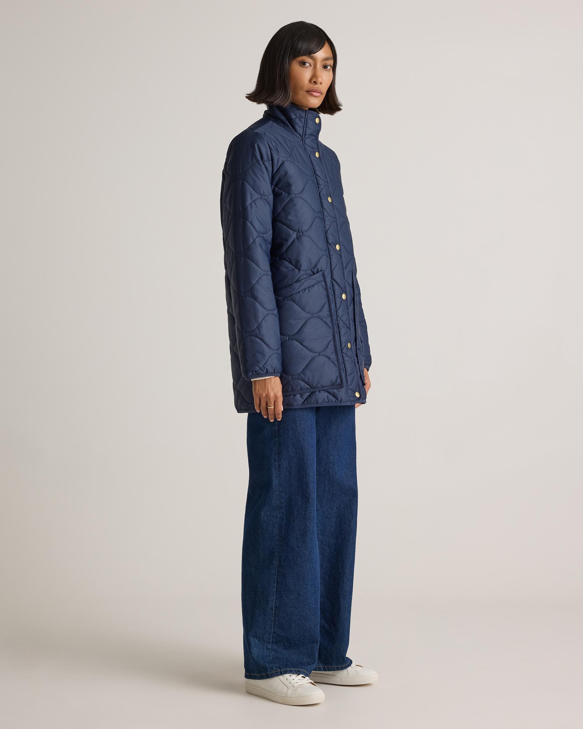 Quince | Women's Featherless Quilted Long Puffer Jacket Size XS, Nylon Product Image