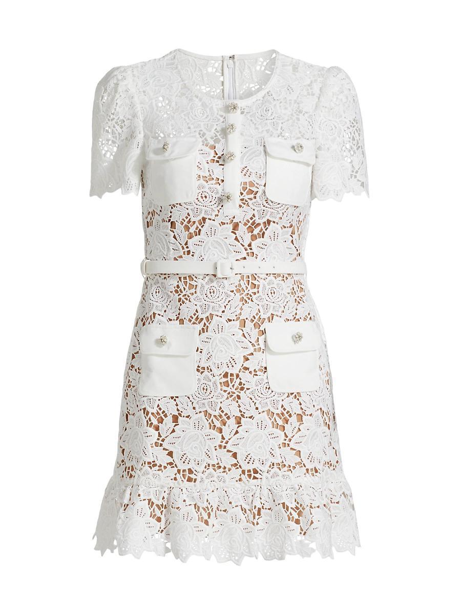 Womens Lace Pocket Minidress Product Image