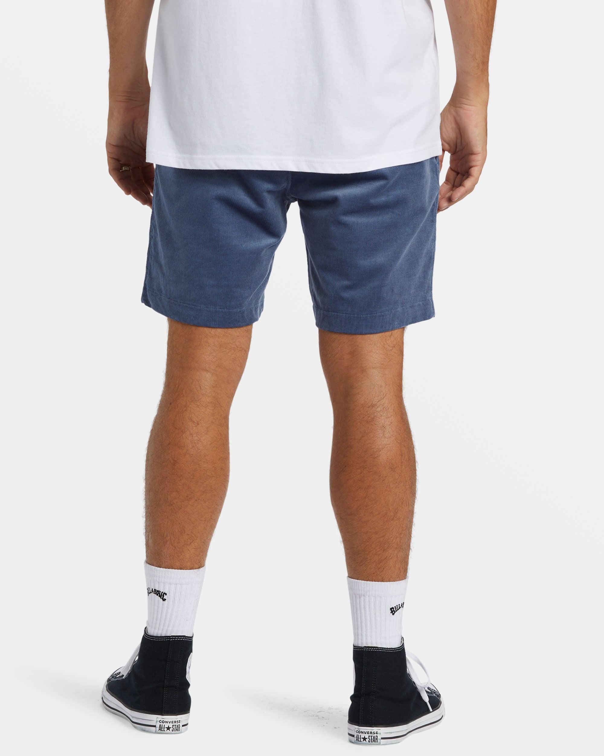 Larry Layback Corduroy 18" Shorts - Slate Blue Male Product Image