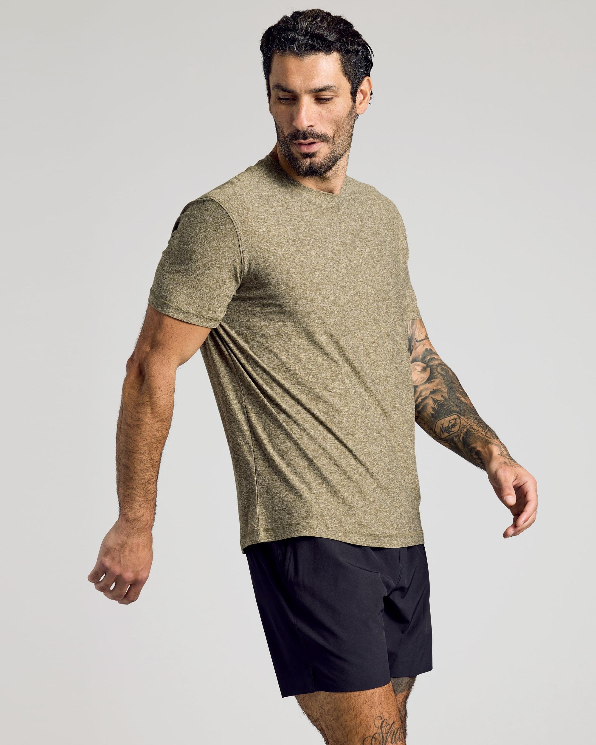 Heather Military Green Active Crew Neck Tee Product Image