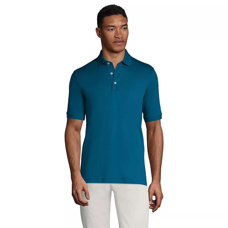 Big & Tall Lands' End Super Soft Supima Polo, Men's, Size: XXL Tall, Pale Grey Blue Product Image
