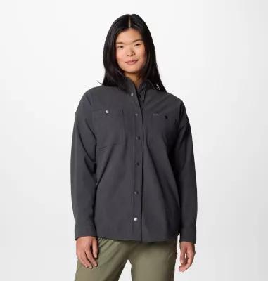 Women's Columbia Blue Point Creek™ Corduroy Shirt Jacket, Size: Small, Shark Product Image