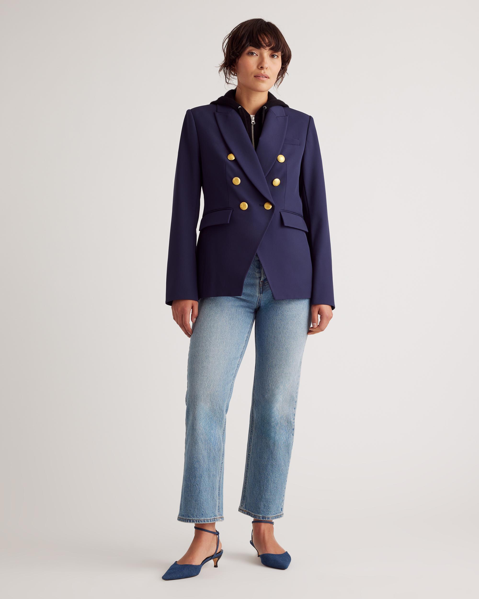 Quince | Women's 100% Mongolian Cashmere Hoodie Blazer Insert Size XS/Small/M Product Image