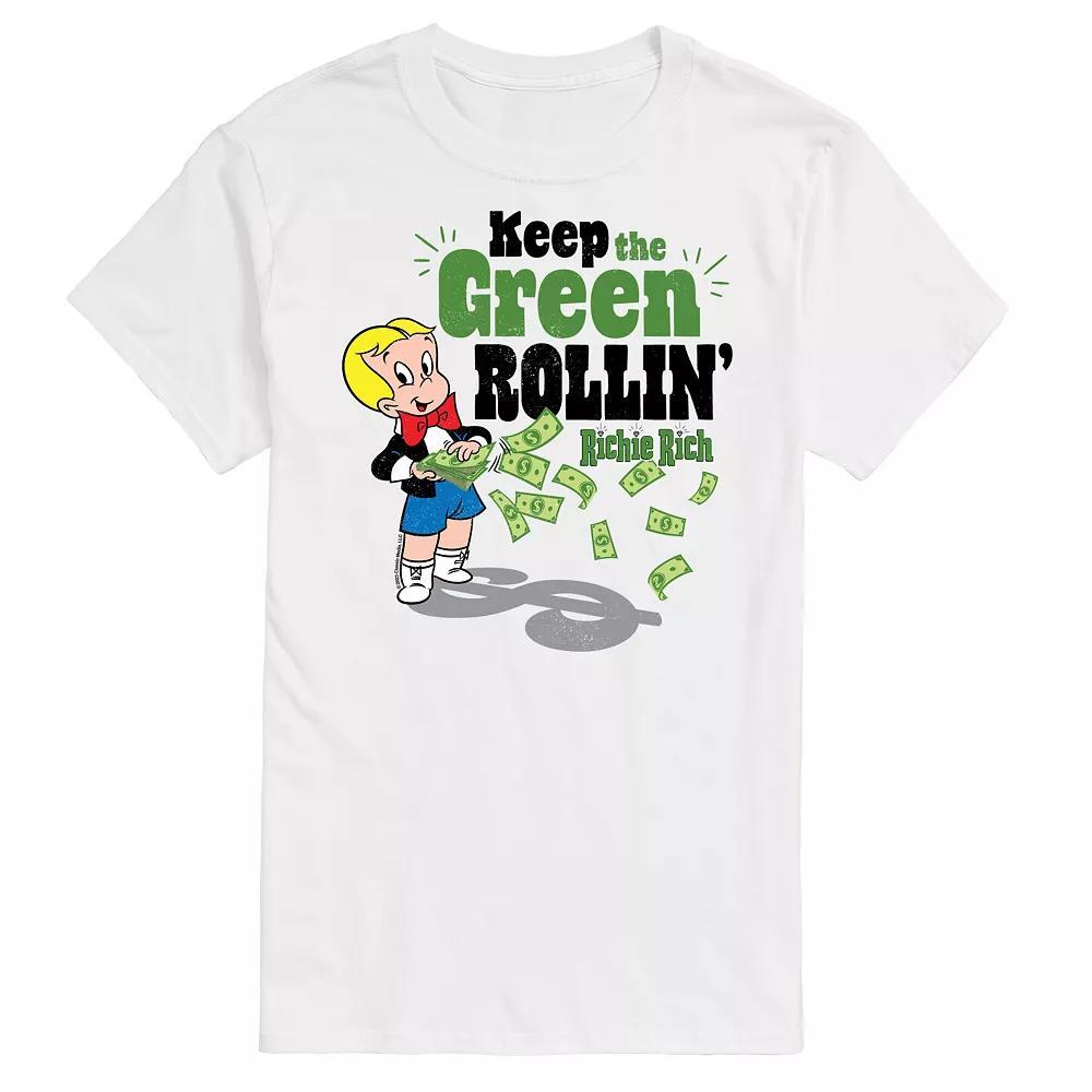 Mens Richie Rich Keep Green Rollin Graphic Tee Product Image