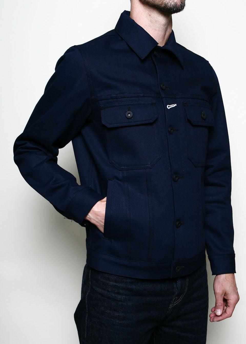 Cruiser Jacket // 13.5oz Indigo x Black Product Image