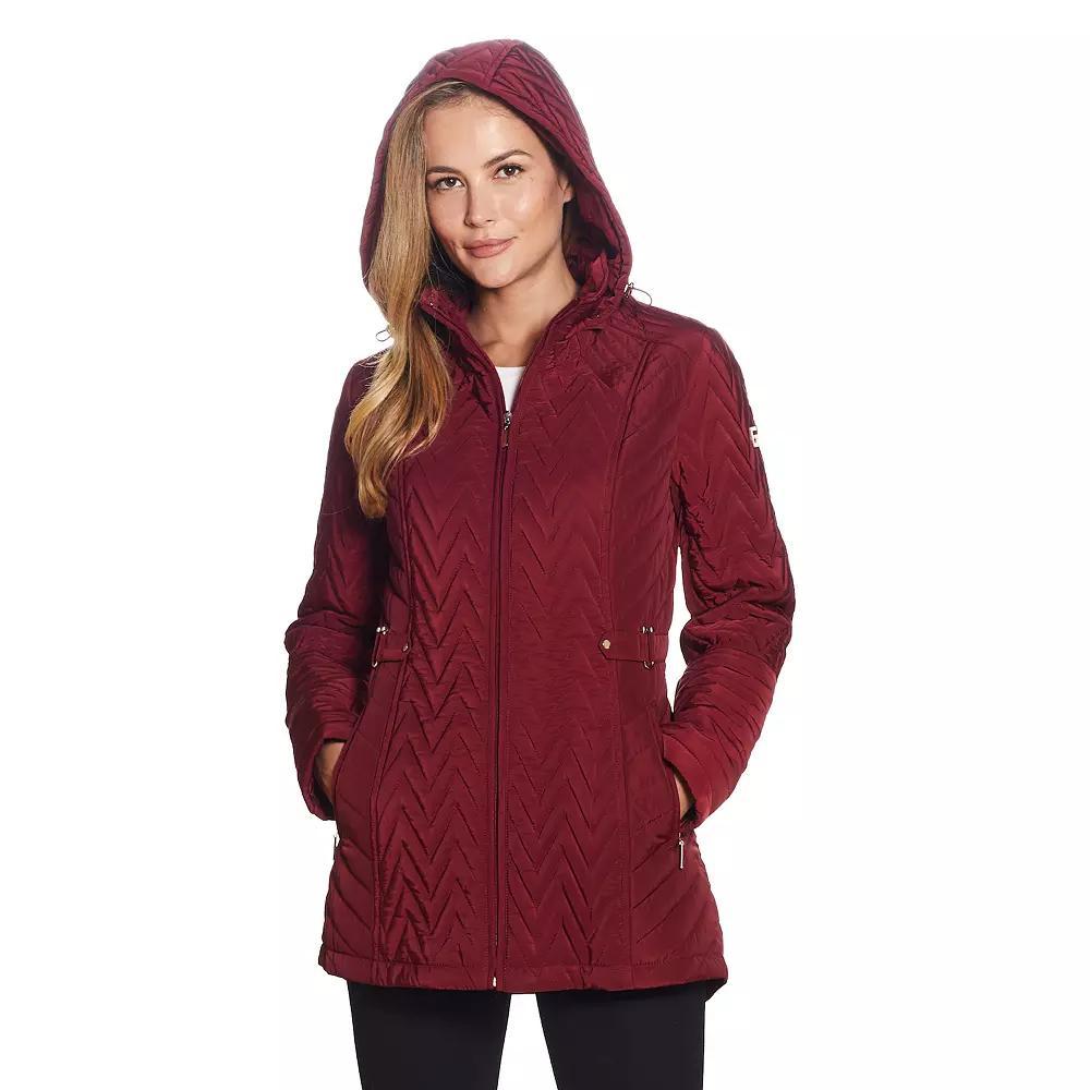 Womens Gallery Hooded Quilted Jacket Product Image