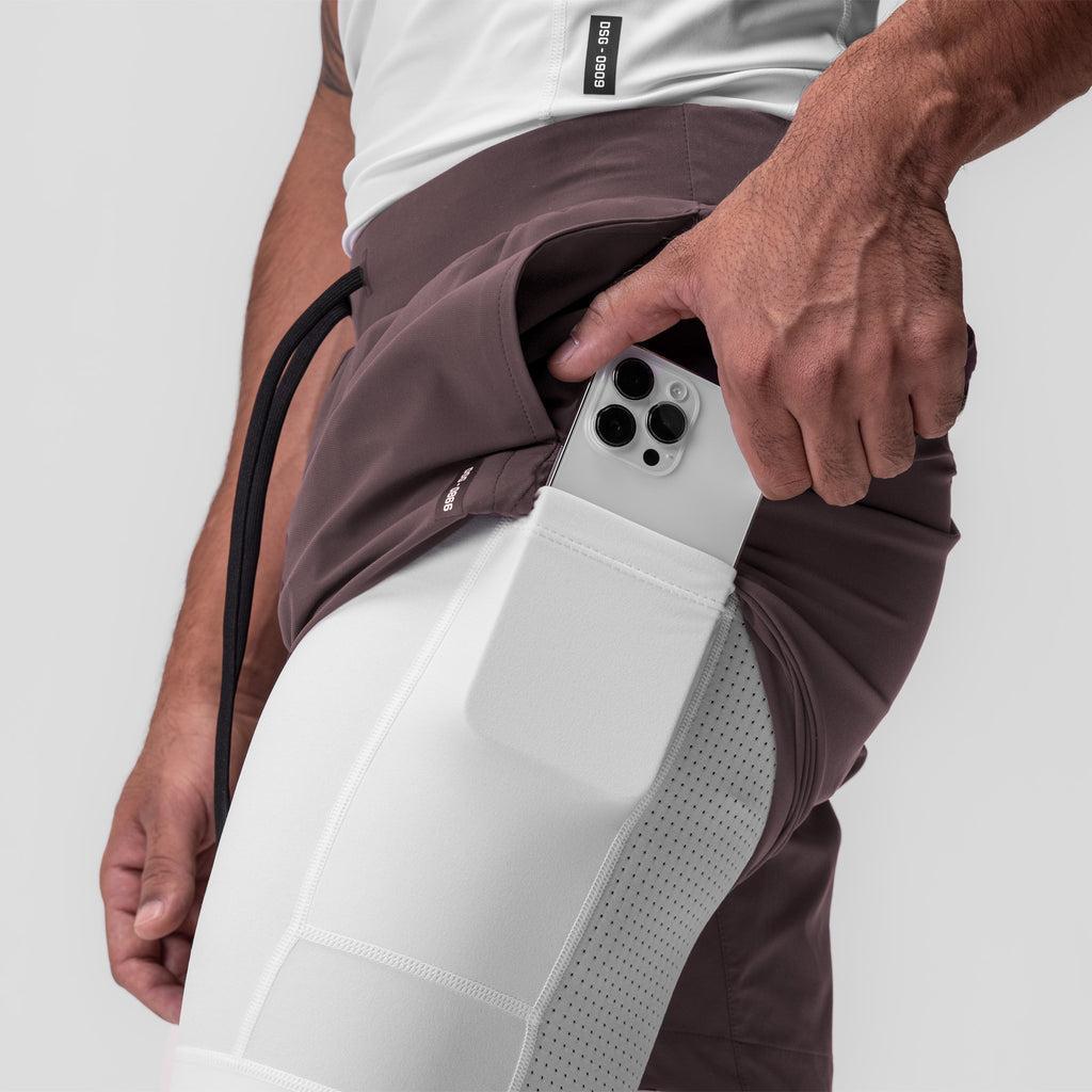 0866. Tetra-Lite® 7" Liner Short - Nightshade "Cyber"/White Product Image