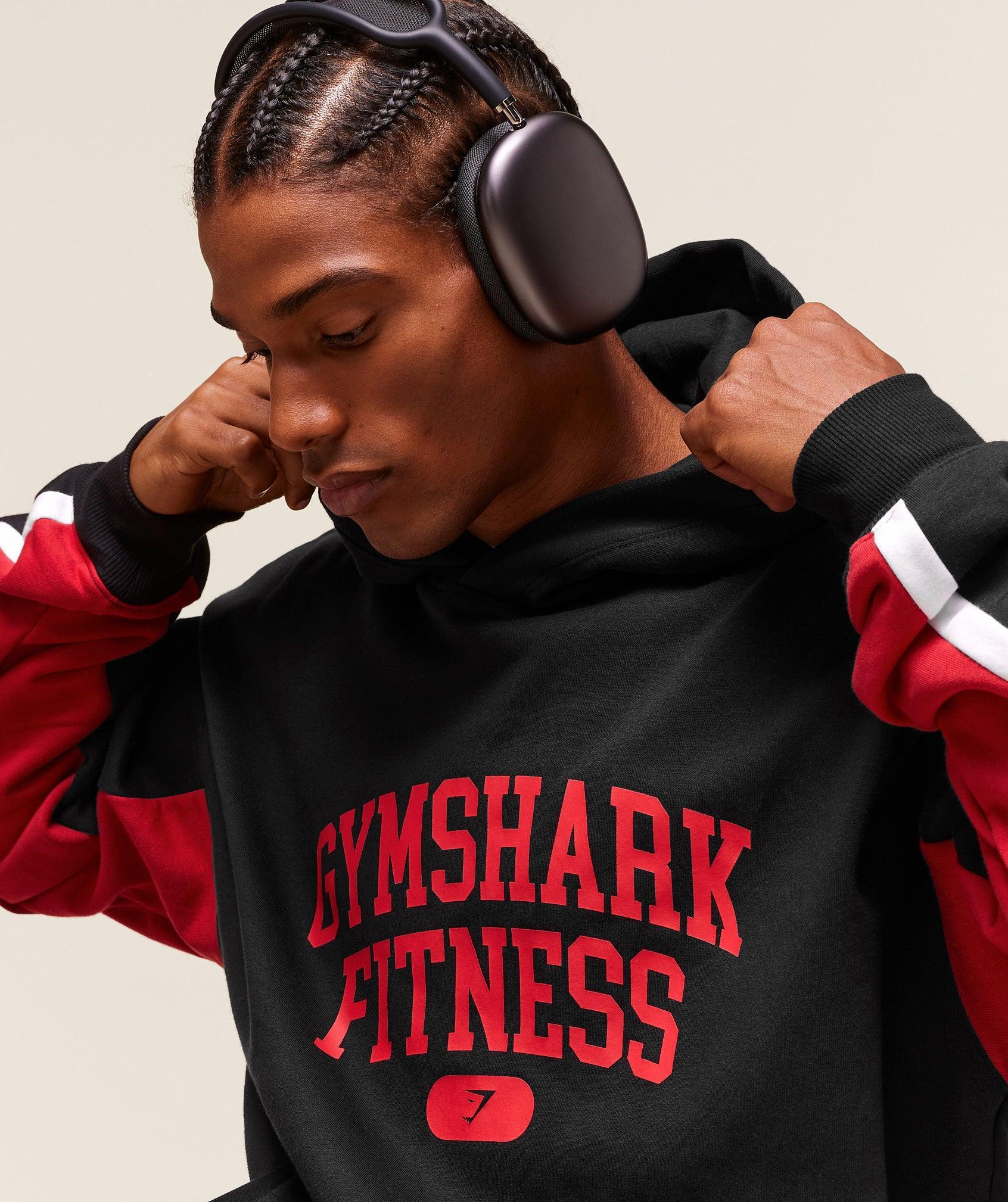 Gymshark Varsity Hoodie - Black Male Product Image
