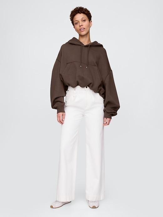 Heavyweight French Terry Cropped Bubble Hoodie Product Image