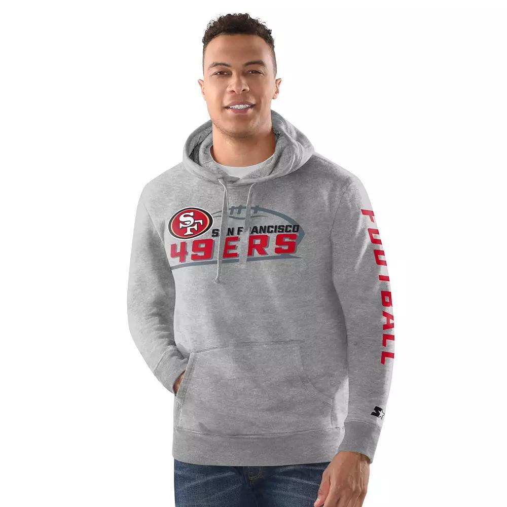 Men's Starter  Heather Gray San Francisco 49ers Pullover Hoodie, Size: Medium, Grey Product Image
