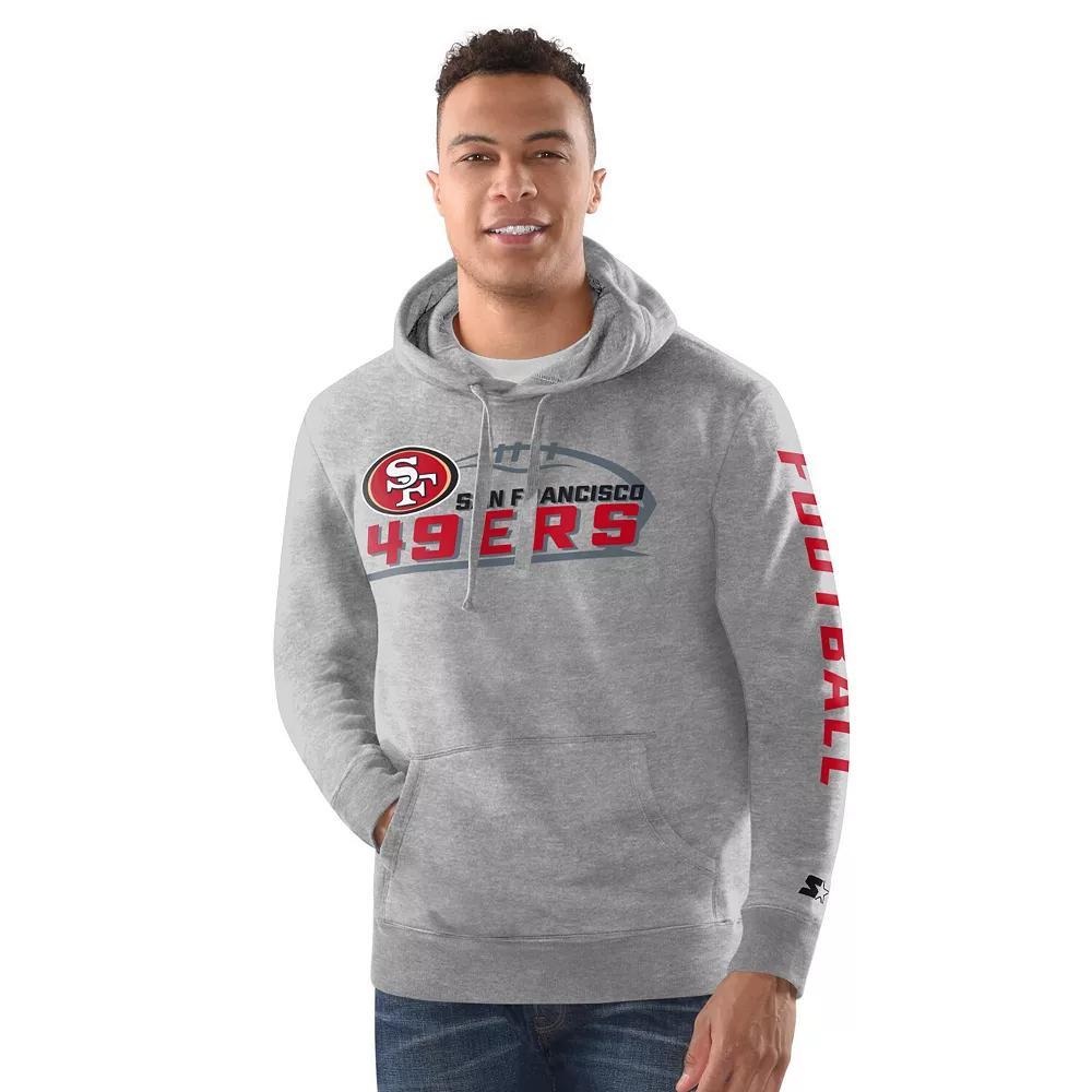 Men's Starter  Heather Gray San Francisco 49ers Pullover Hoodie, Size: Medium, Grey Product Image
