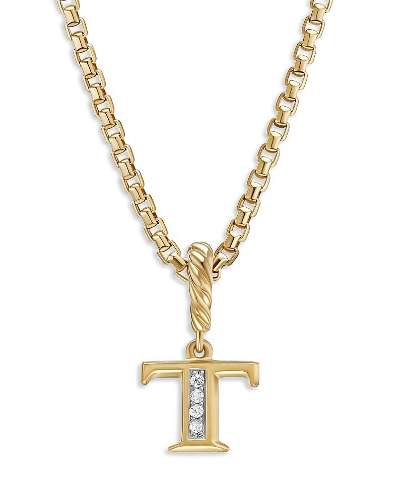 David Yurman 18K Gold Amulets Diamond Pave Initial Pendant Product Image