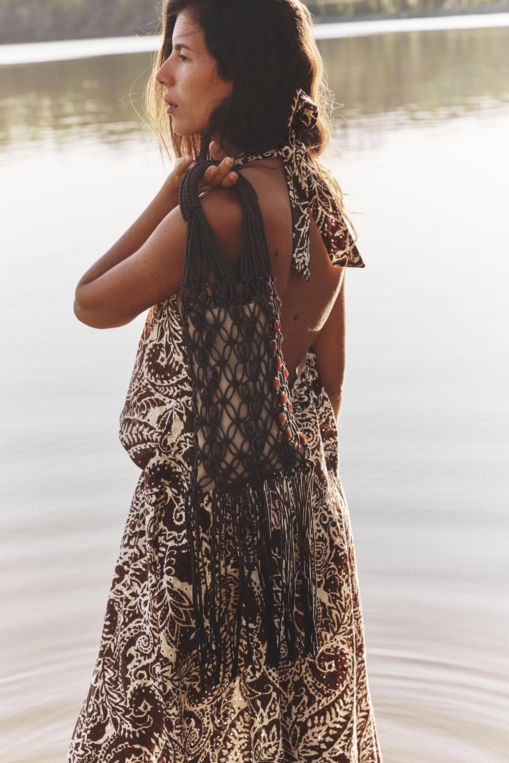 BEADED BUCKET BAG Product Image