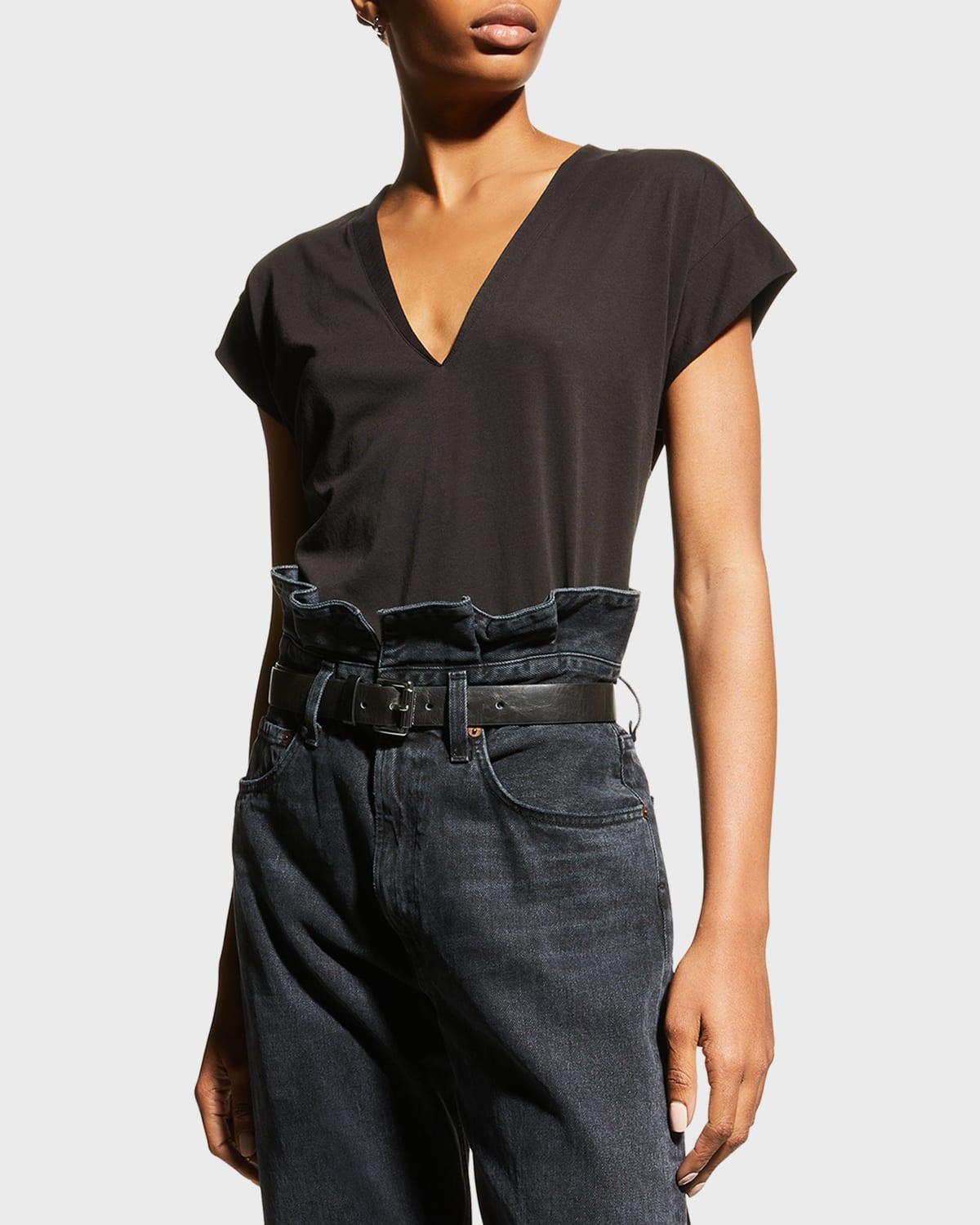 Frame Le Mid Rise V-Neck Tee Product Image