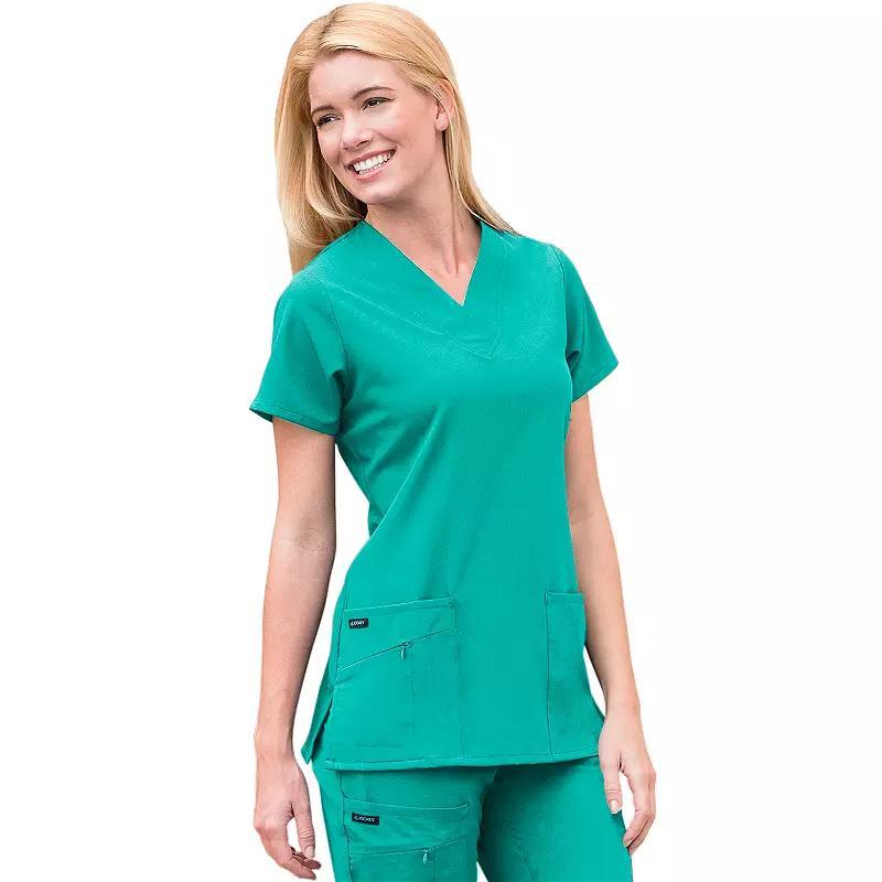 Womens Jockey Scrubs V-Neck Crossover Top 2206 Blue Product Image