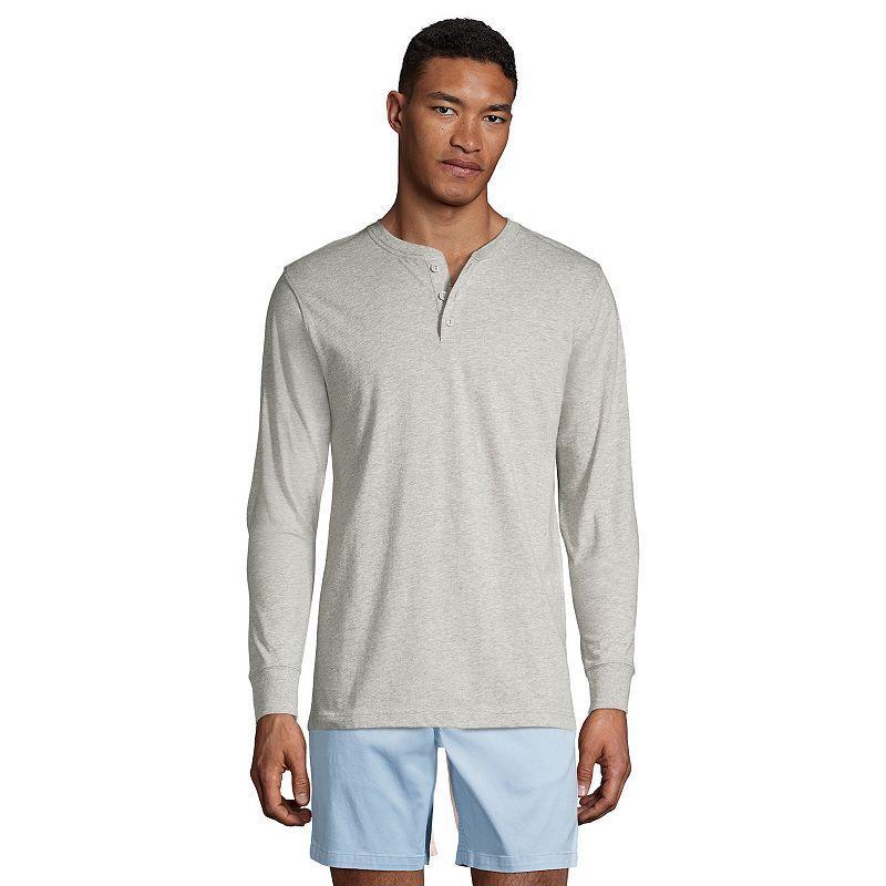 Big & Tall Lands End Super-T Classic-Fit Henley, Mens Product Image