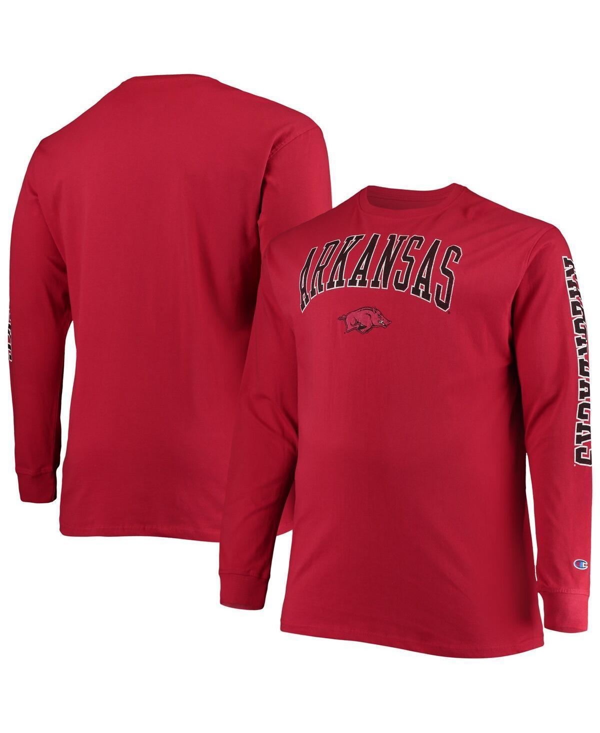 Men's Champion Cardinal Arkansas Razorbacks Big & Tall 2-Hit Long Sleeve T-Shirt, Size: 2XB, Red Product Image