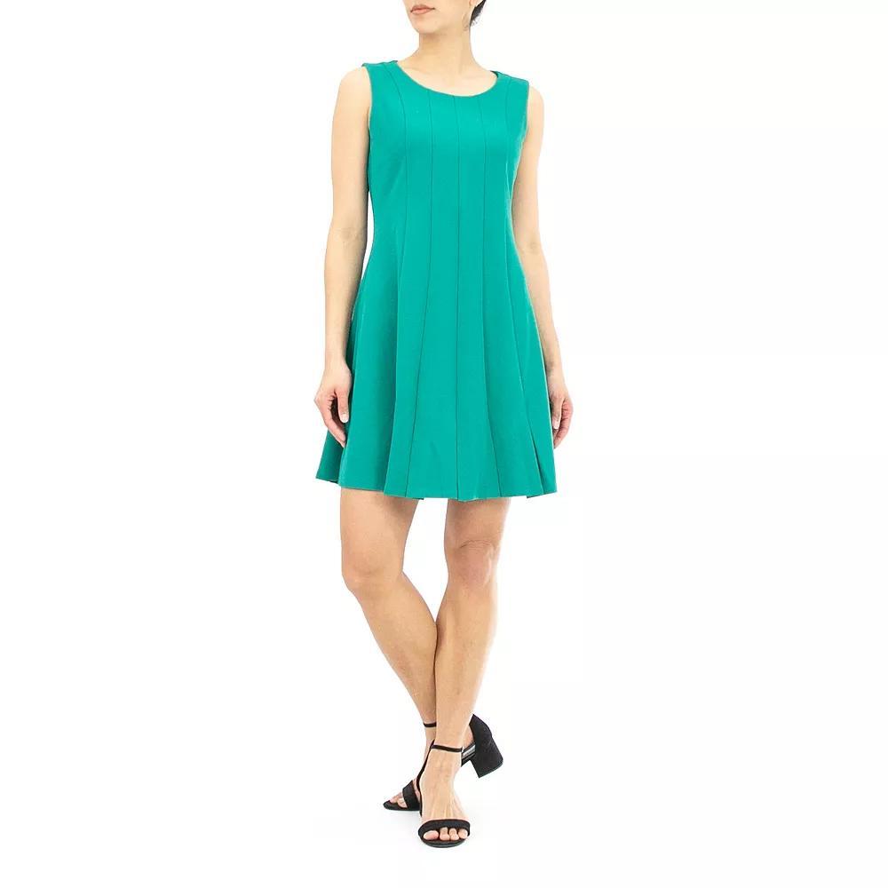 Women's Nina Leonard Pleated Sheath Dress, Size: Small, Kelly Green Product Image
