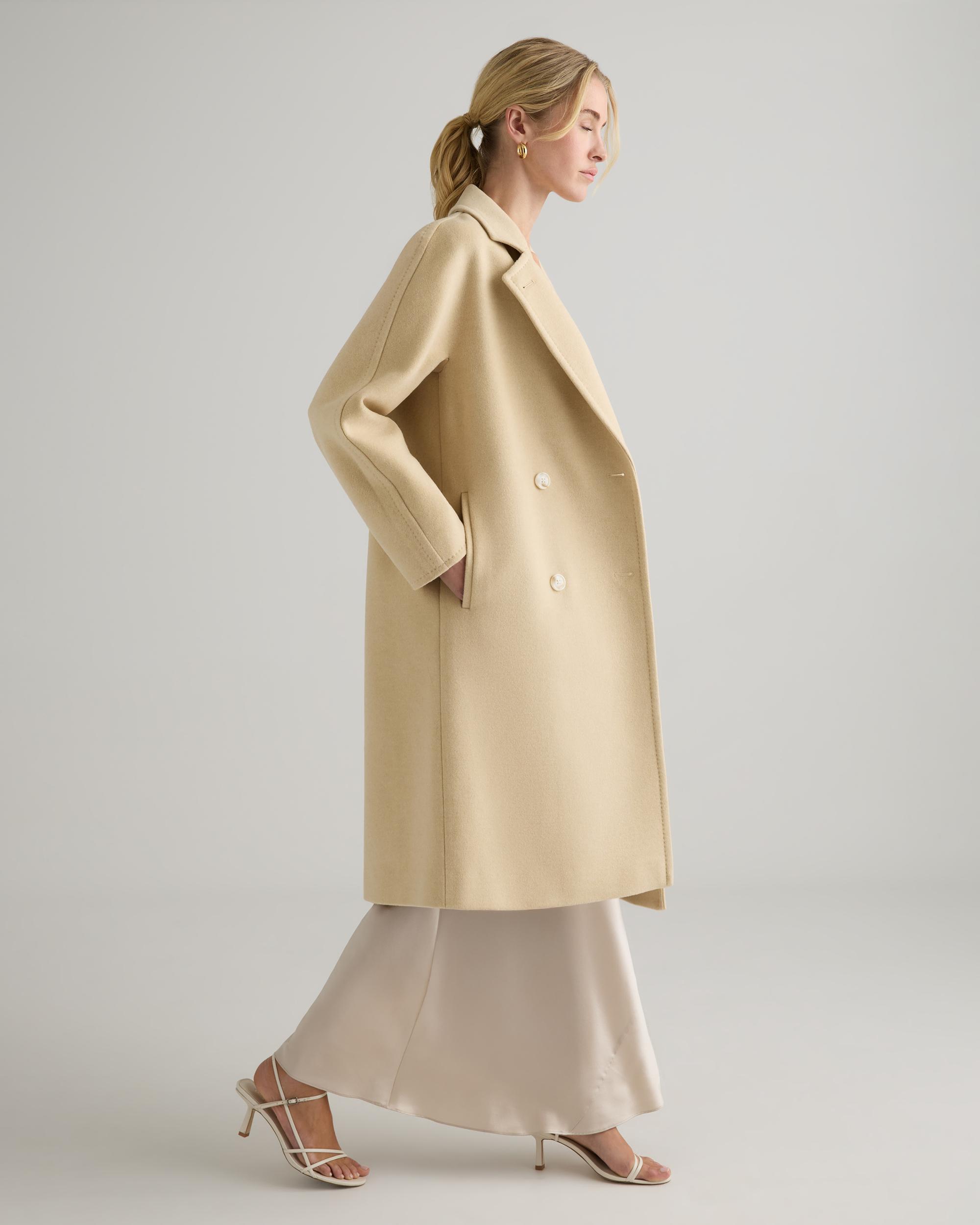 Quince | Women's Italian Wool Double-Breasted Slouch Coat Product Image