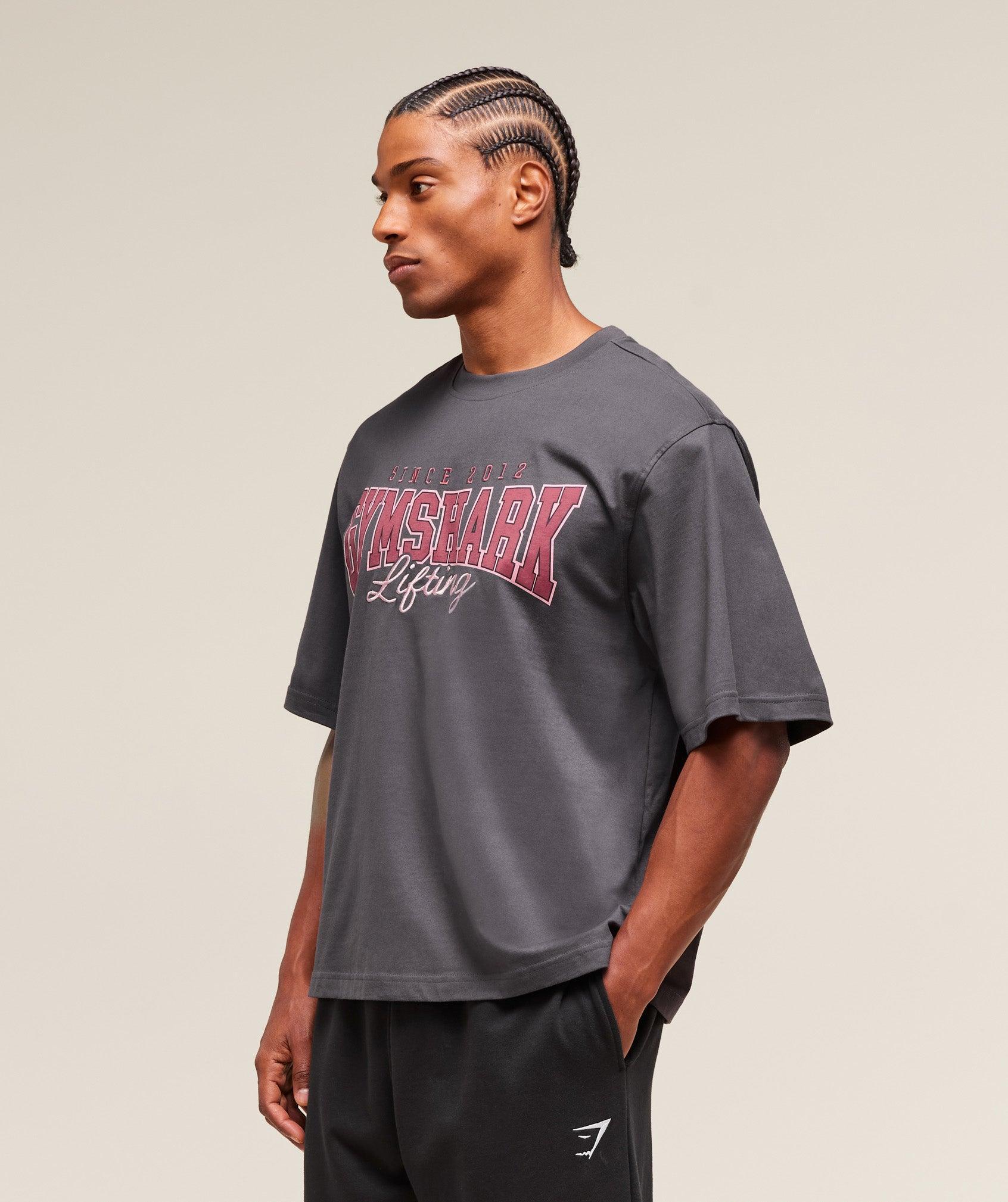 Gymshark Lifting Essentials T-Shirt - Onyx Grey Male Product Image