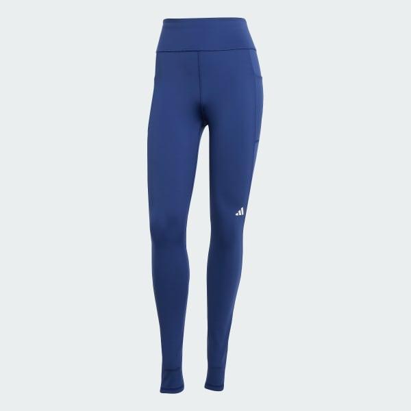 adidas Own the Run Full-Length Leggings Dark Blue XS Womens Product Image