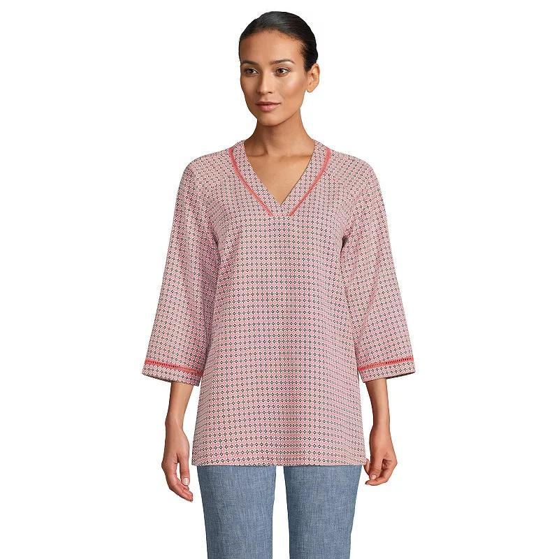 Petite Lands End V-Neck Tunic Top, Womens Product Image