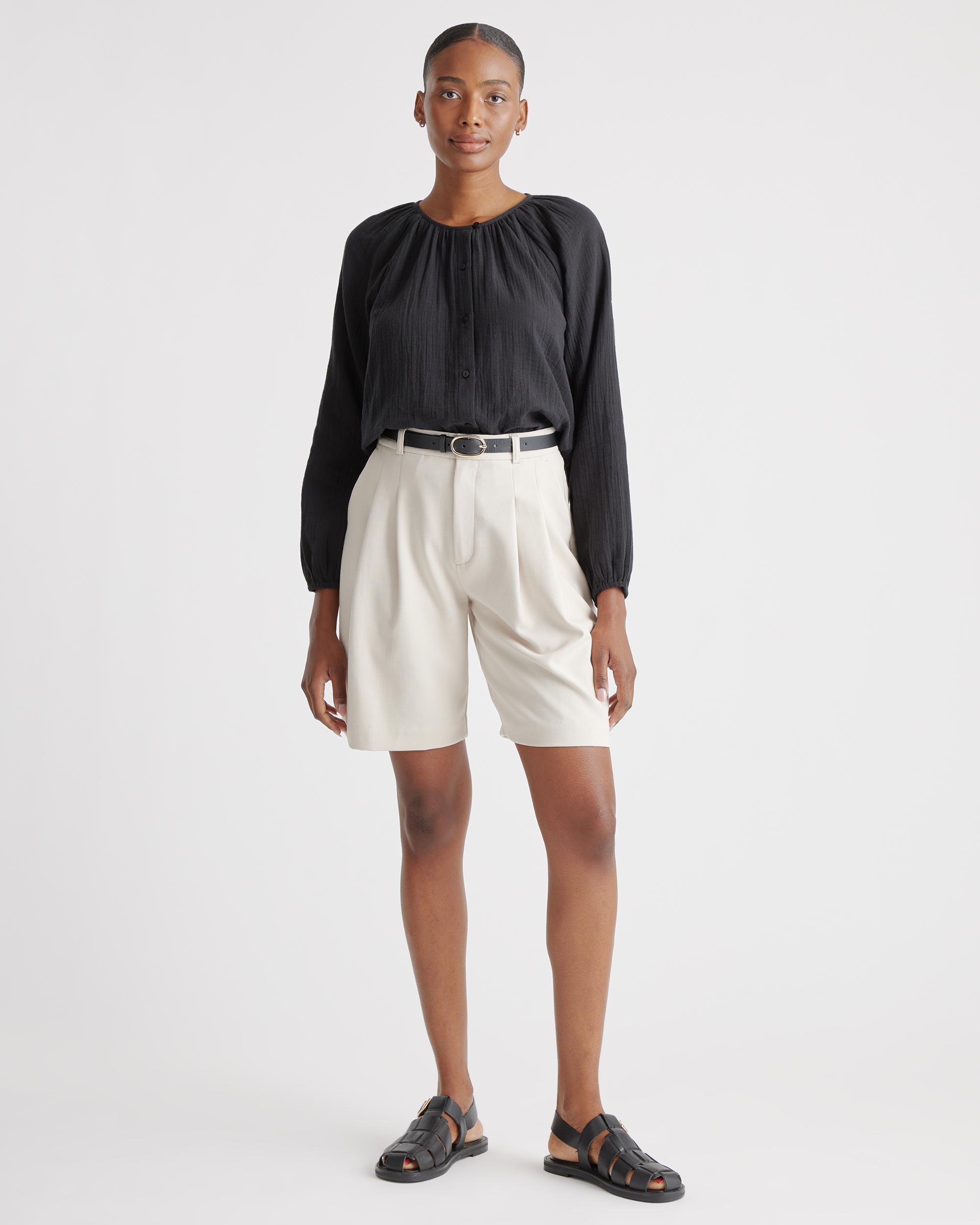 Quince | Women's Gauze Peasant Blouse Size XS, Organic Cotton Product Image
