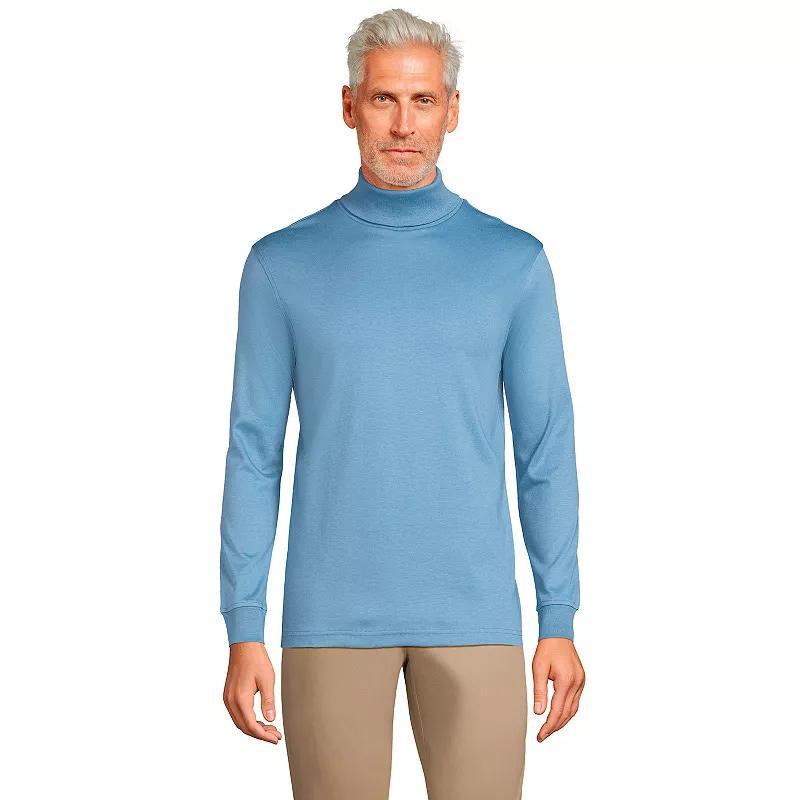 Men's Lands' End Super Soft Supima Turtleneck, Size: XL, White Product Image