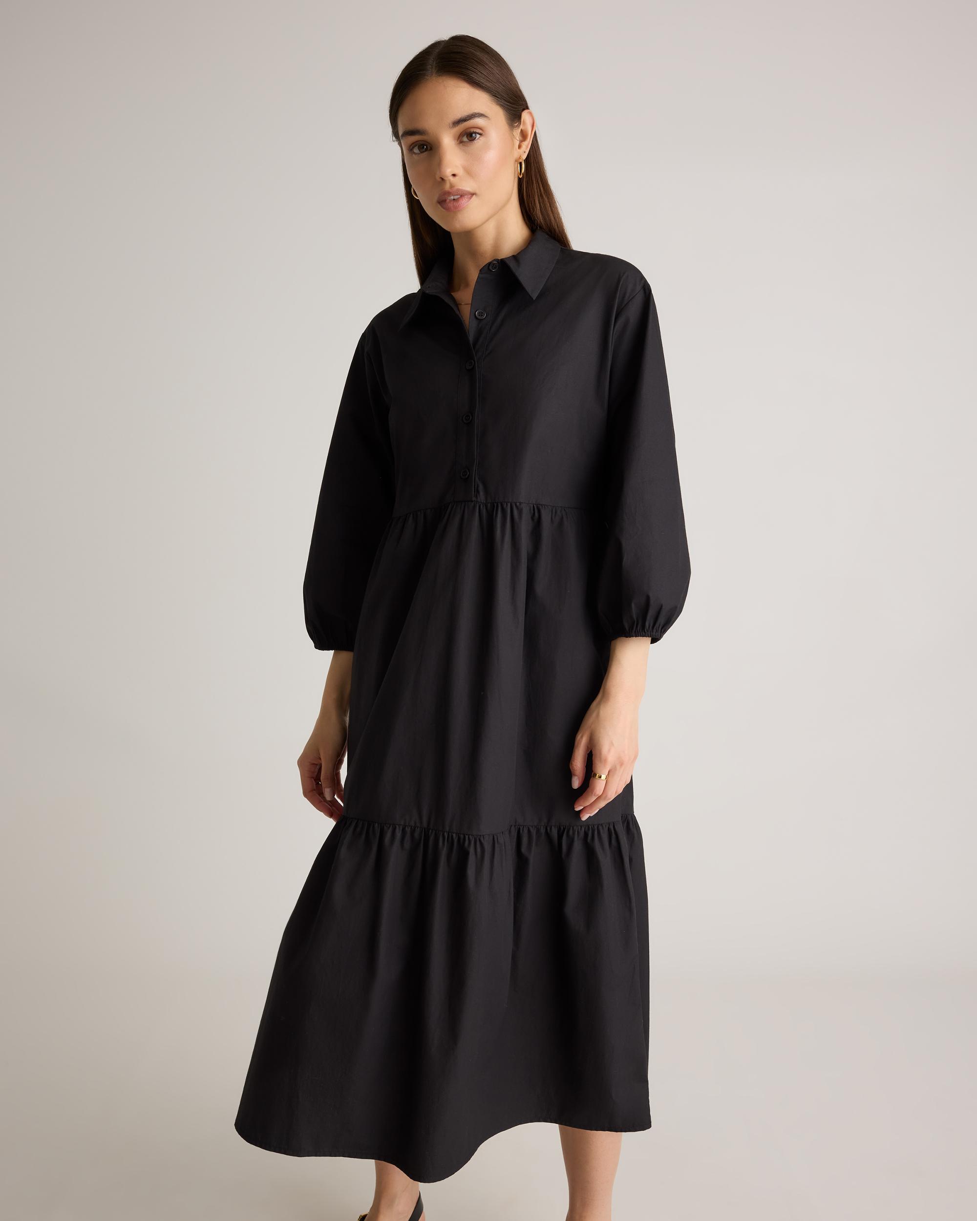 Quince | Women's Poplin Midi Tunic Dress Size XS, Organic Cotton Product Image