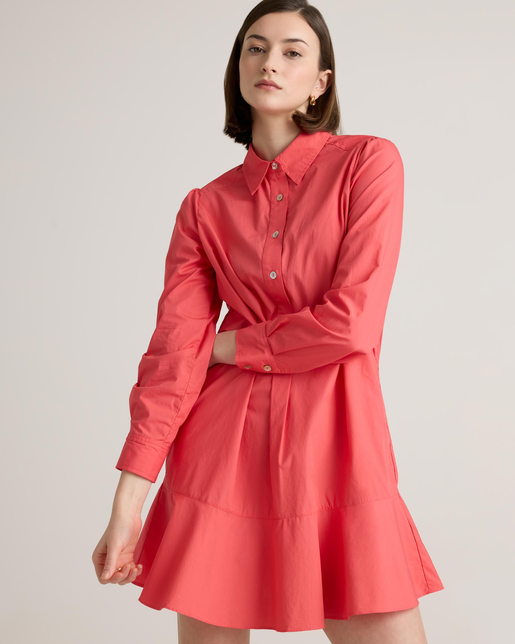 100% Organic Cotton Drop Waist Shirt Dress Product Image