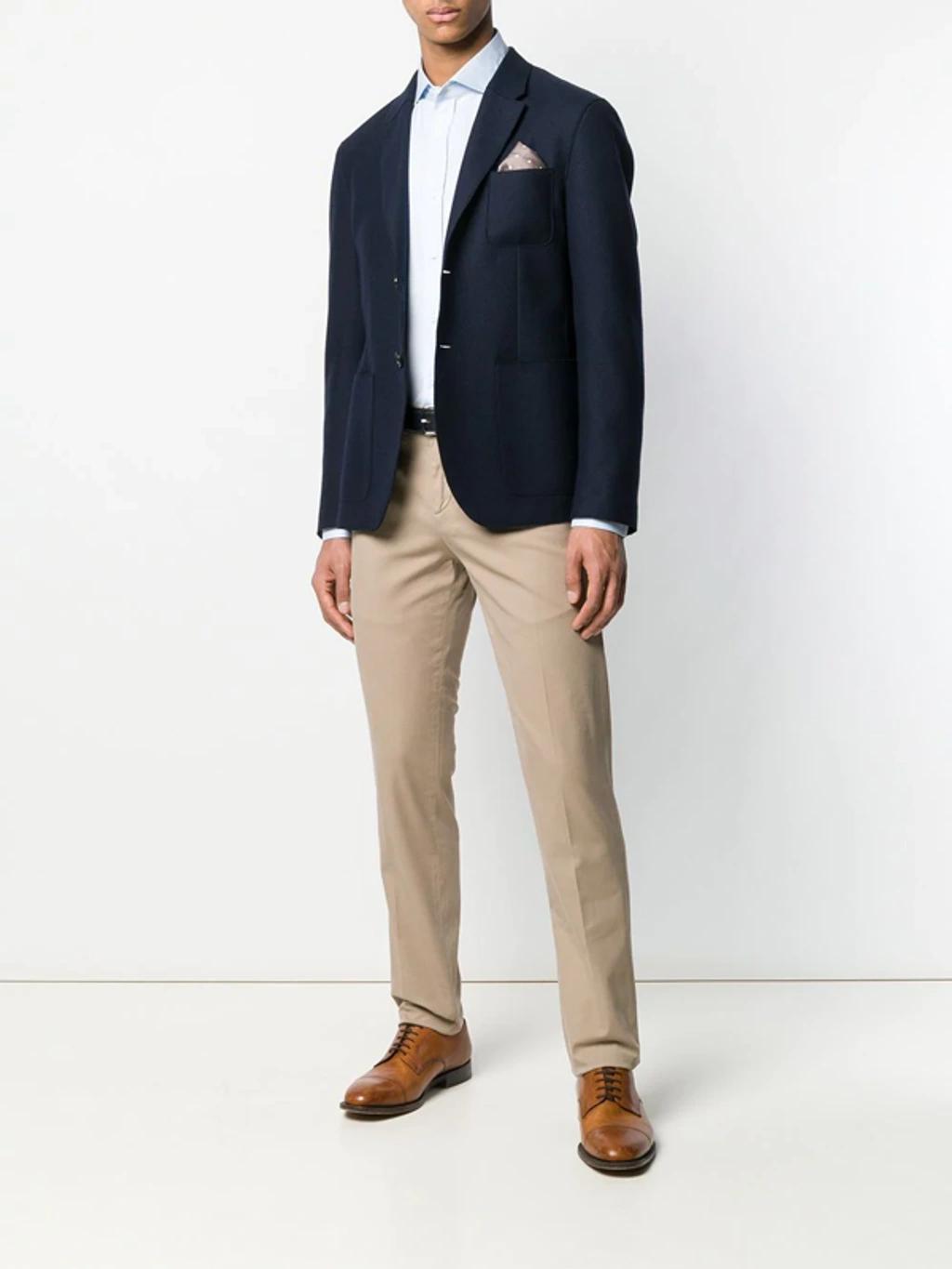 BRUNELLO CUCINELLI Spread-collar Long-sleeve Shirt In Blue Product Image