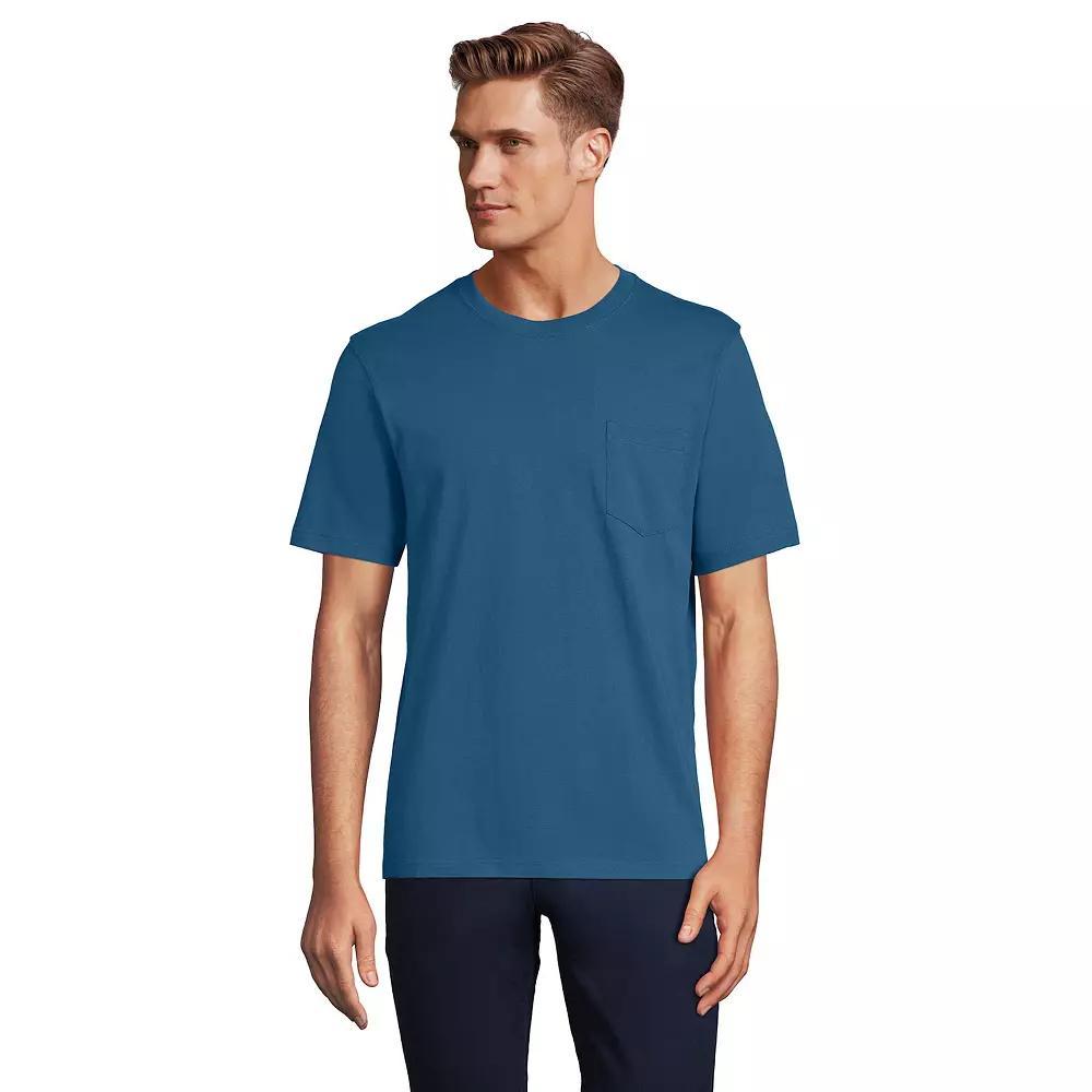 Men's Land's End Super-T Short Sleeve T-Shirt with Pocket, Size: XL, Rich Red Product Image