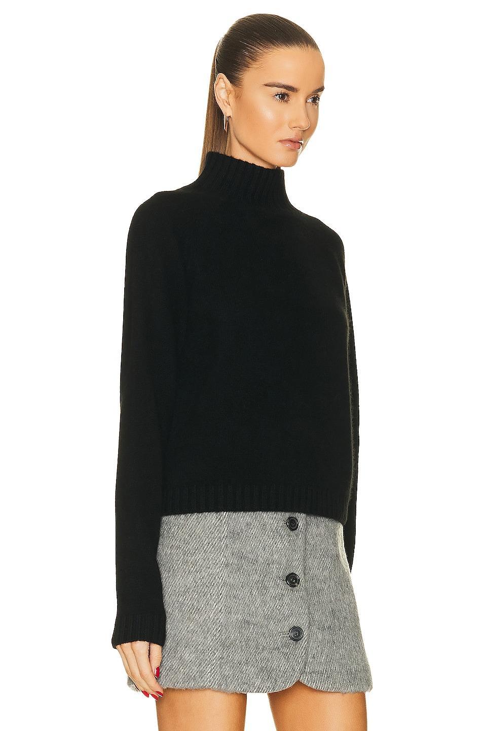 The Elder Statesman Highland Crop Sweater in Black Product Image
