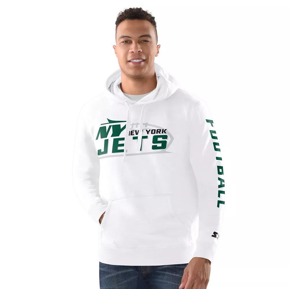 Men's Starter White New York Jets Vintage Pullover Hoodie, Size: XXL Product Image