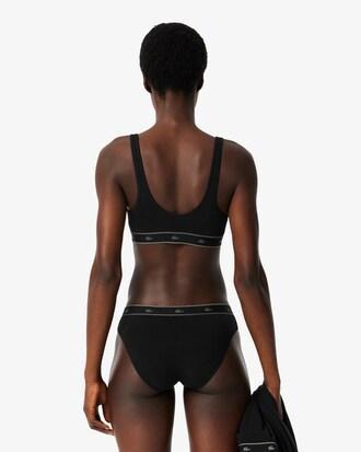 Padded Stretch Cotton Triangle Bralette Product Image