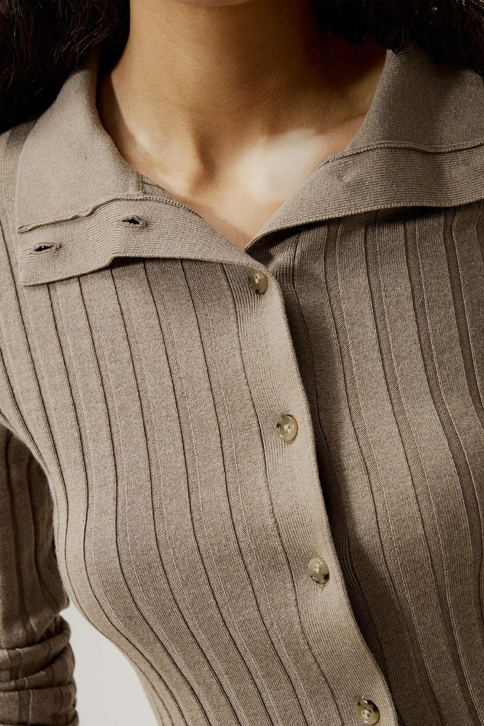Ribbed Silk-Cashmere Blend Cardigan Product Image