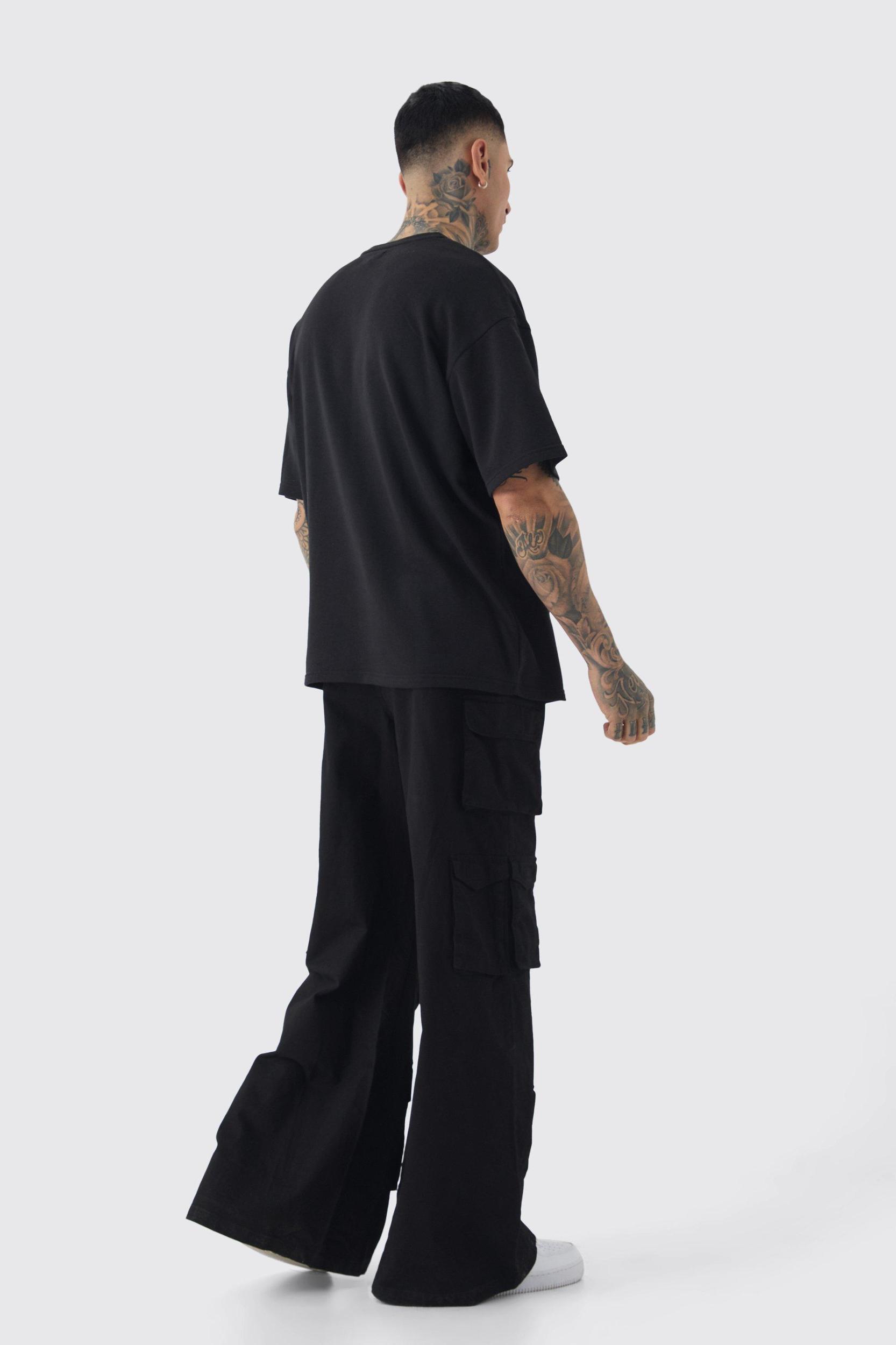 Tall Extreme Baggy Rigid Multi Cargo Pocket Pants | boohooMAN USA Product Image