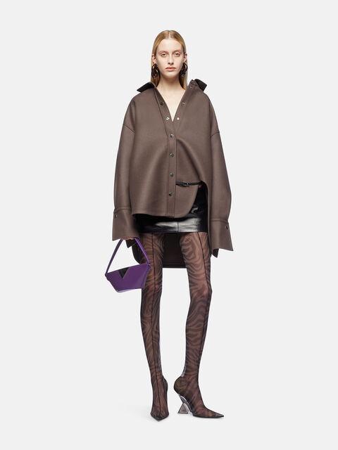 Eggplant and black mini skirt Product Image