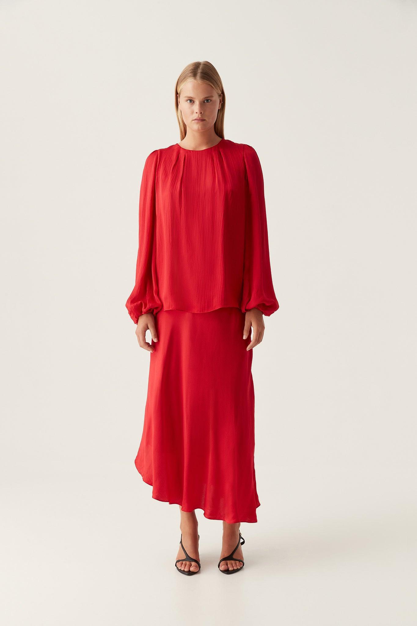 Valeria Asymmetric Midi Skirt Product Image