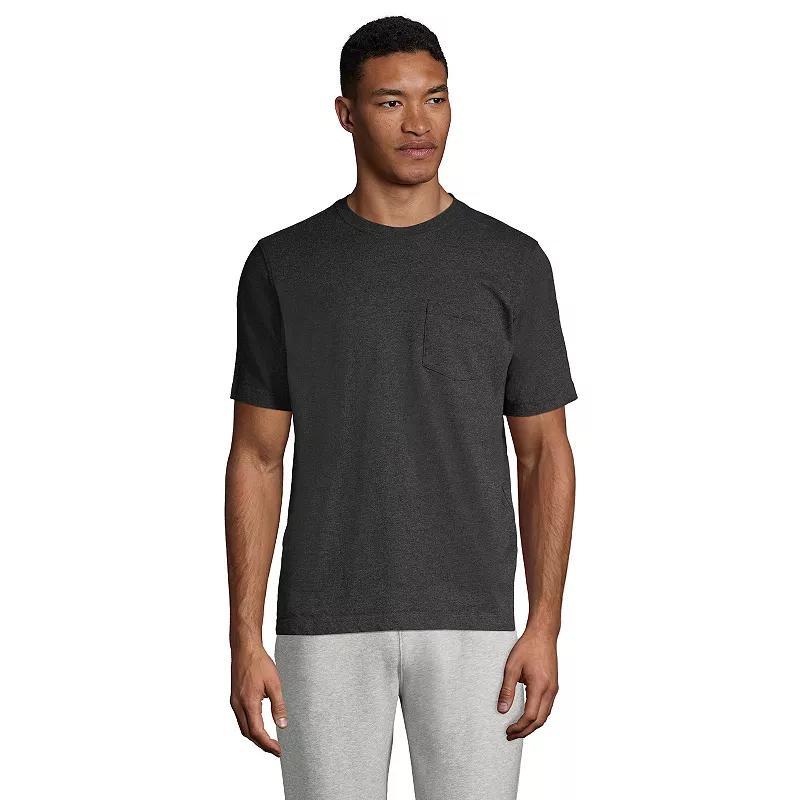 Big & Tall Lands' End Short Sleeve Super-T Pocket Tee, Men's, Size: 3XB, Black Product Image
