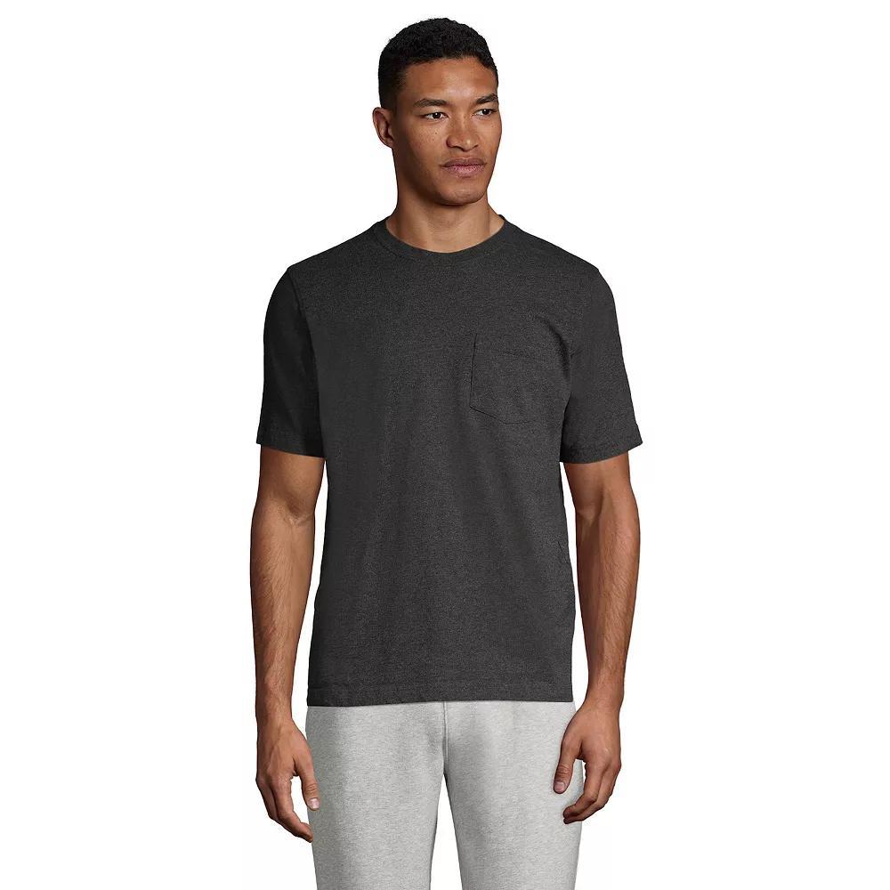 Big & Tall Lands' End Short Sleeve Super-T Pocket Tee, Men's, Size: 3XB, Black Product Image