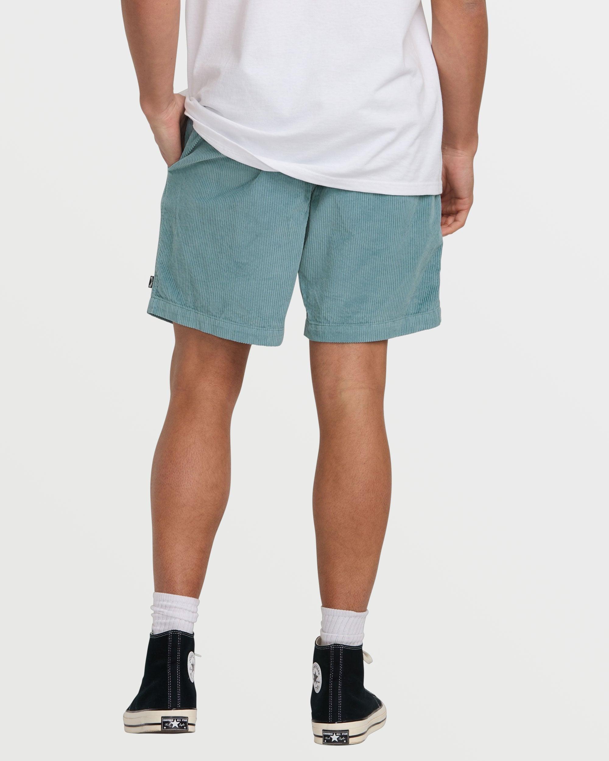 Larry Layback 19" Cord Shorts - Washed Blue Male Product Image